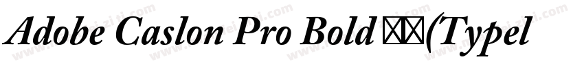 Adobe Caslon Pro Bold 租体(Typel)西方字体转换